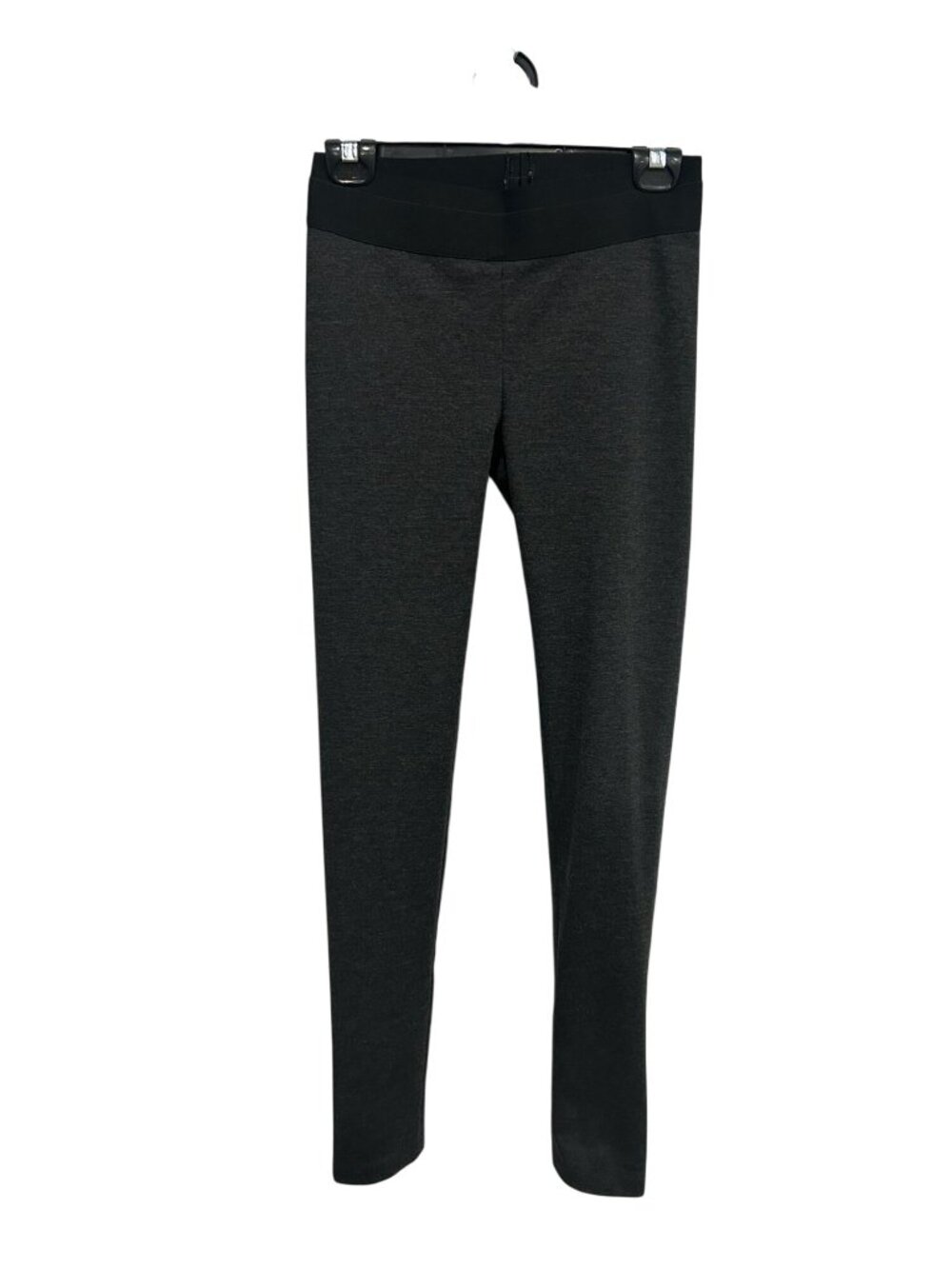 BCBGMAXAZRIA Small Gray Leggings Zip Ankles High Waisted Minimalist Quiet Luxury